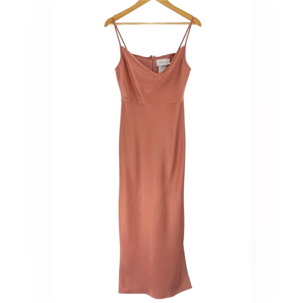Anthropologie BHLDN Cali Satin Cowl-Neck Midi Slip Dress NWT - Picture 10 of 16